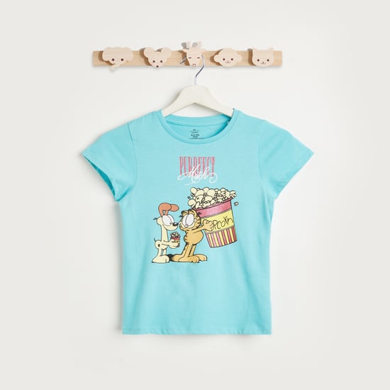 Juniors Garfield Print T-shirt