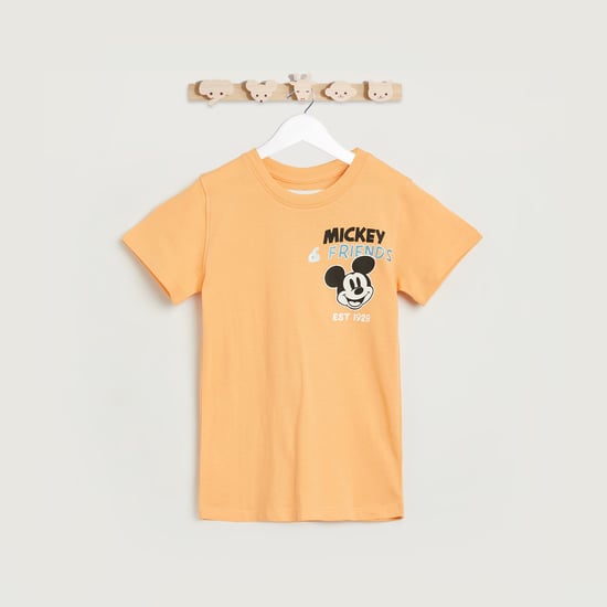 Juniors Mickey Foil Print T-shirt