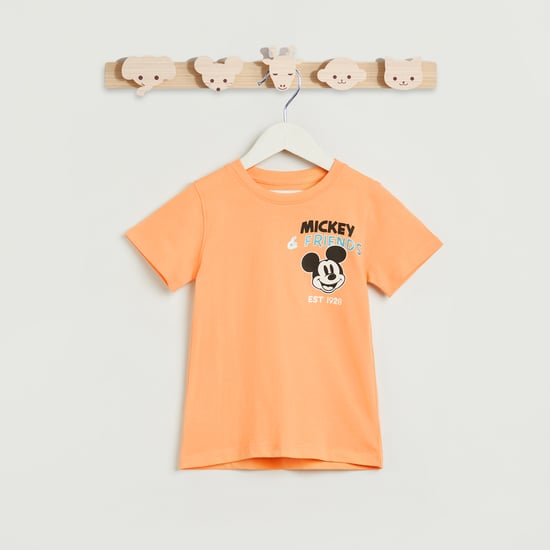 Juniors Mickey Foil Print T-shirt