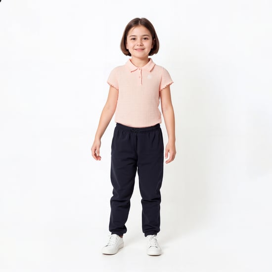 Juniors Solid Joggers with Elasticated Closure