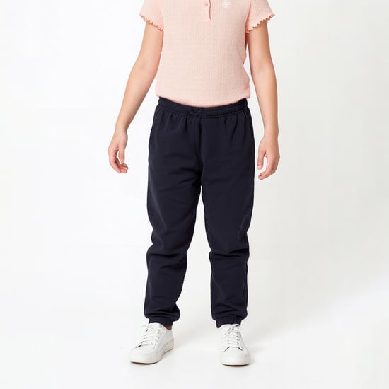 Juniors Solid Joggers with Elasticated Closure