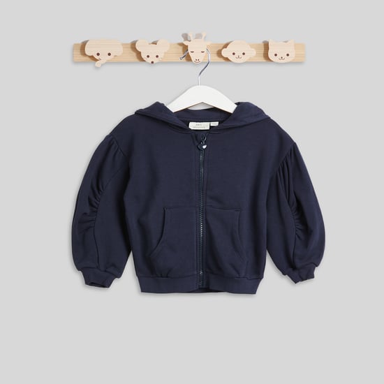 Juniors Solid Hooded Jacket