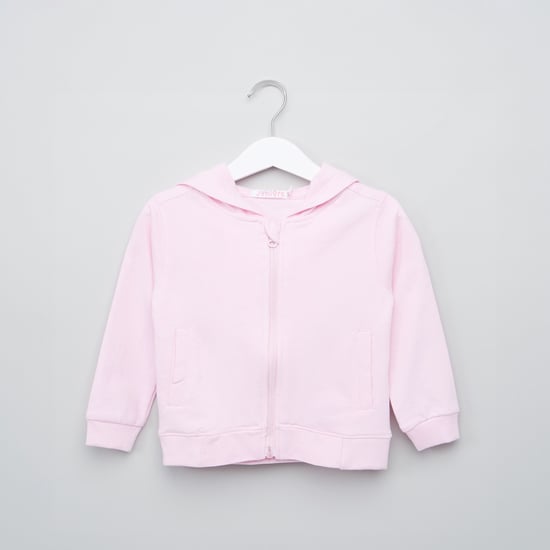 Juniors Solid Hooded Jacket