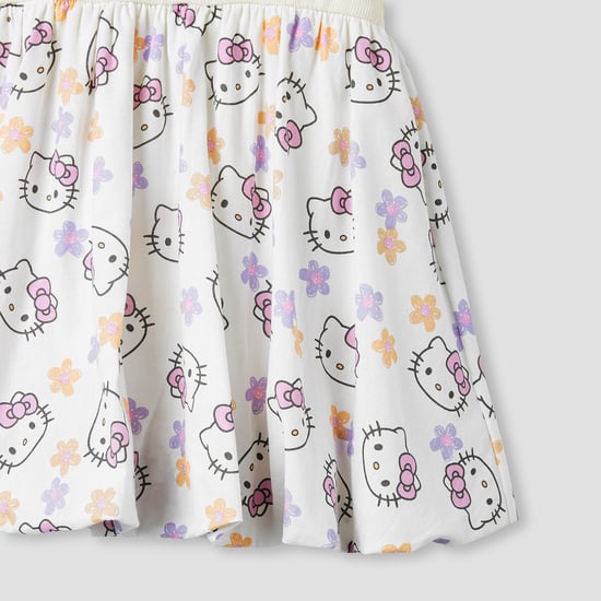 Juniors Hello Kitty Print Dress with Headband