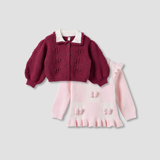 Juniors 2-Piece Cardigan and Sweater Set