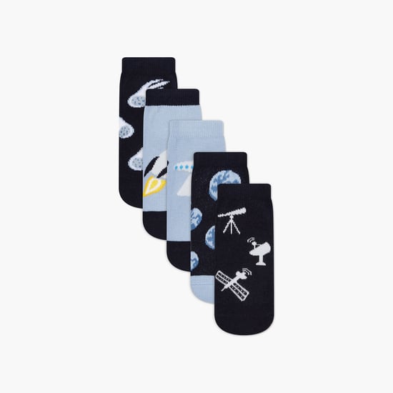 Juniors Space Print Socks - Set of 5