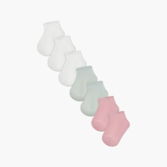 Juniors Solid Socks with Elasticated Hem - Set of 7