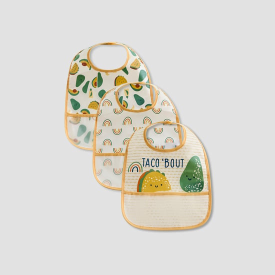 Juniors Printed Bib with Velcro Closure - Set of 3
