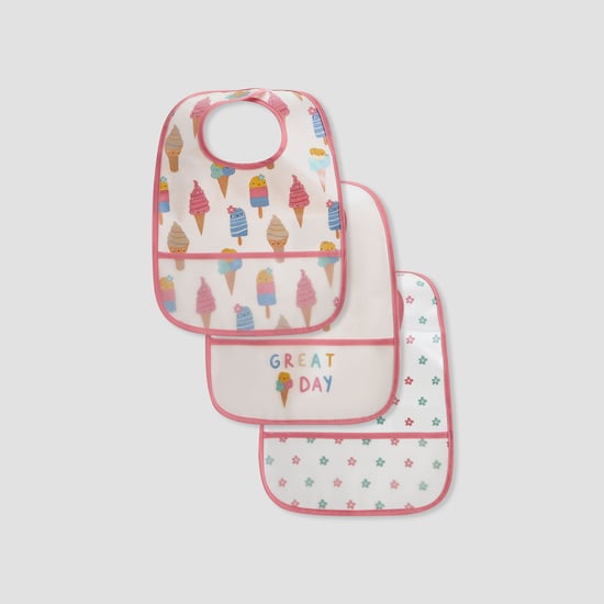 Juniors Printed Bib with Velcro Closure - Set of 3