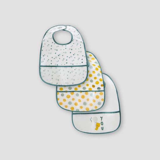 Juniors Printed Bib with Velcro Closure - Set of 3