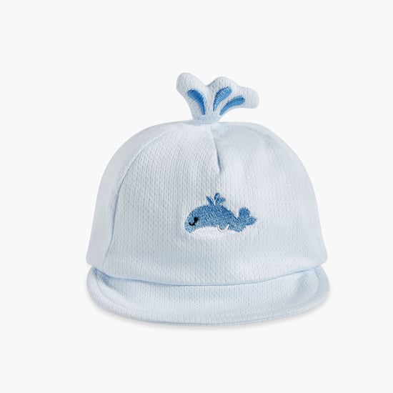 Juniors Whale Embroidered Cap