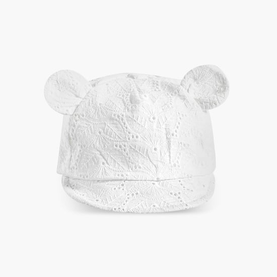 Juniors Schiffli Embroidery Cap with Ear Applique