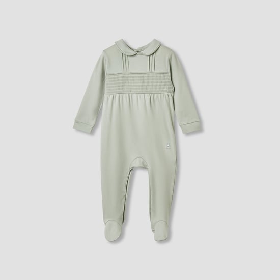 Giggles Pintuck Closed Feet Sleepsuit with Long Sleeves