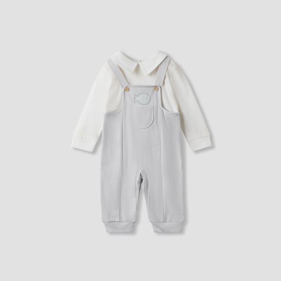 Giggles Collared Sleepsuit with Long Sleeves