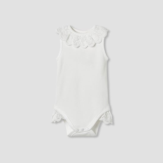 Giggles Lace Trim Sleeveless Bodysuit