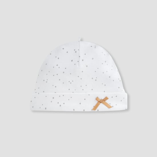 Giggles Embellished Beanie with Bow