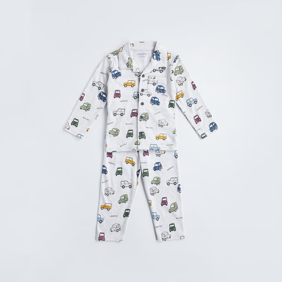Juniors Vehicle Print Shirt and Pyjama Set