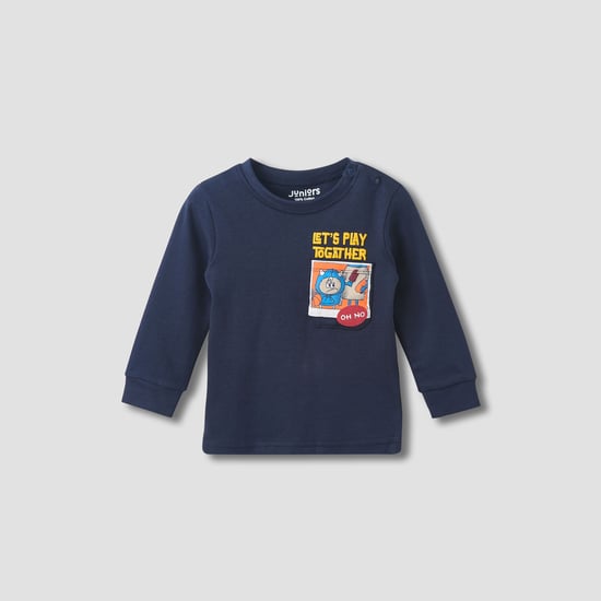 Juniors Printed Long Sleeves T-shirt and Pyjama Set