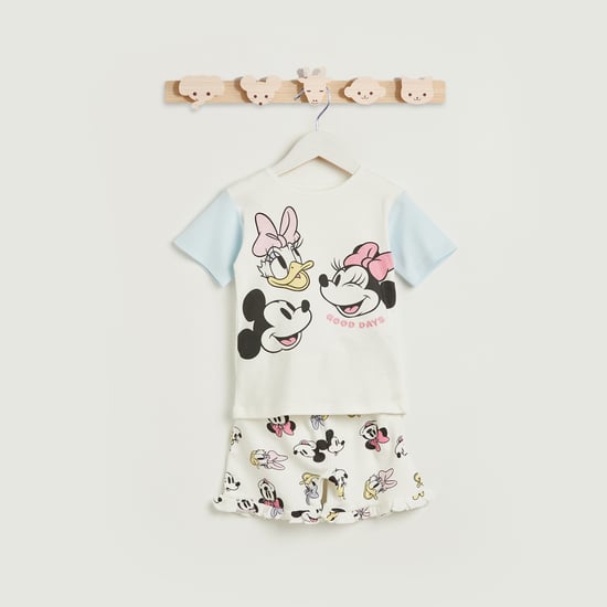 Mickey Mouse and Friends Print T-shirt and Shorts Set