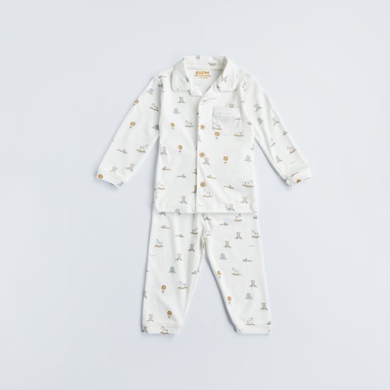 Giggles Animal Print Shirt and Pyjama Set