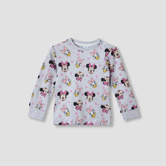 Minnie Mouse Print T-shirt with Pyjamas - Set of 2