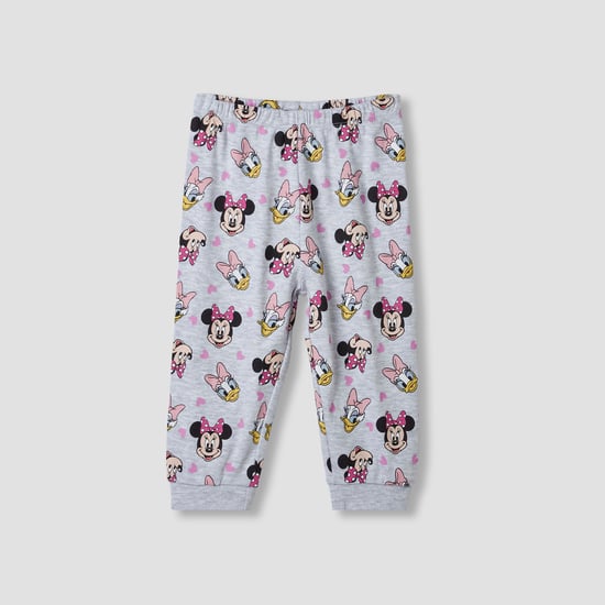 Minnie Mouse Print T-shirt with Pyjamas - Set of 2