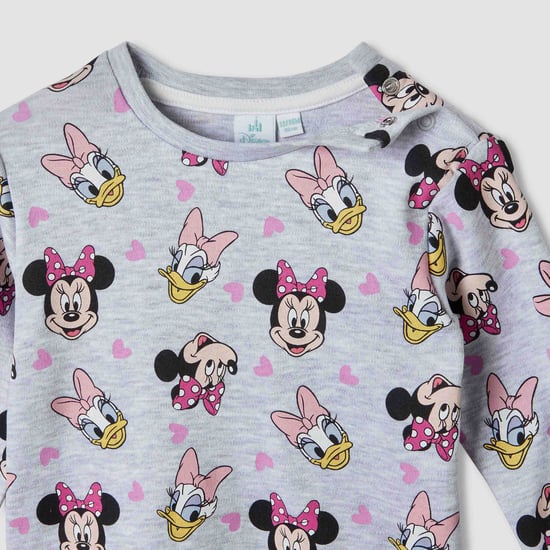 Minnie Mouse Print T-shirt with Pyjamas - Set of 2