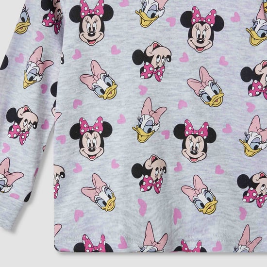 Minnie Mouse Print T-shirt with Pyjamas - Set of 2
