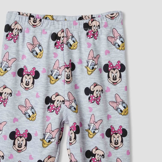 Minnie Mouse Print T-shirt with Pyjamas - Set of 2