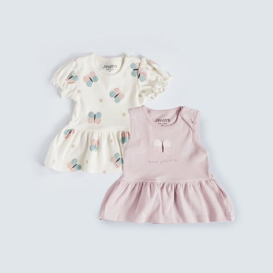 Juniors Butterfly Print Dress - Set of 2