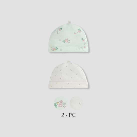 Juniors Floral Print Beanie - Set of 2
