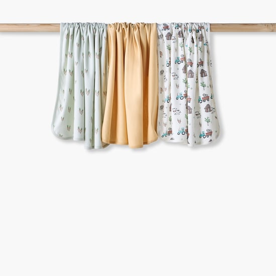 Juniors Printed Receiving Blanket - Set of 3
