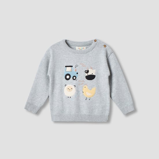 Juniors Embroidered Pullover with Long Sleeves