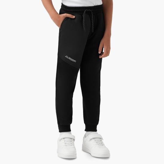 Kappa Logo Print Joggers with Drawstring Closure