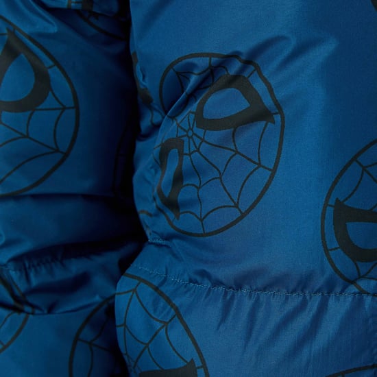 Juniors Spider-Man Print Hooded Jacket