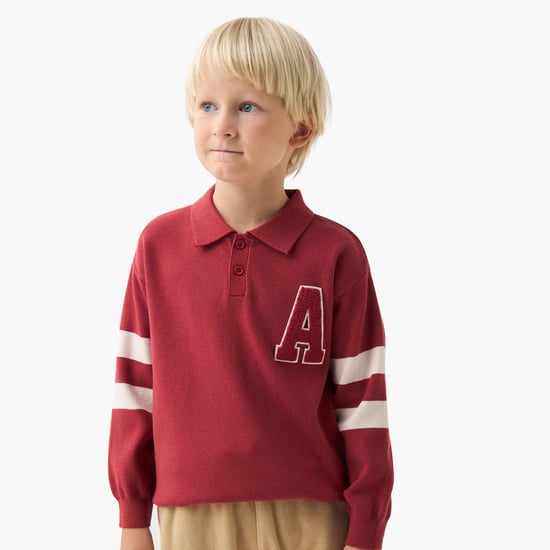 Juniors Embroidered Pullover with Long Sleeves