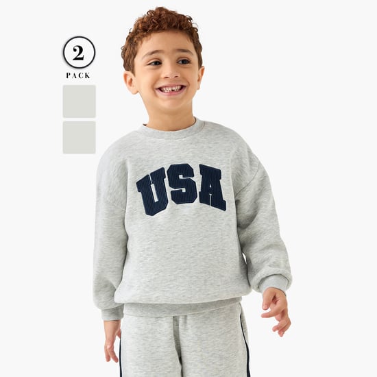 Juniors Applique Detail Sweatshirt and Joggers Set