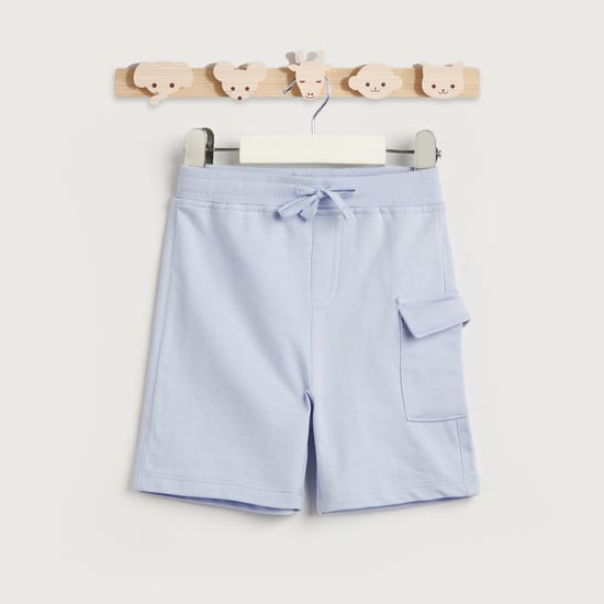 Juniors Solid Shorts with Drawstring Closure and Pocket