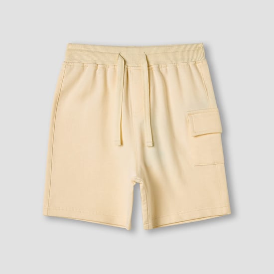 Juniors Solid Shorts with Drawstring Closure and Pockets