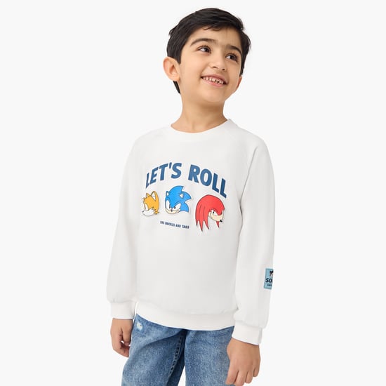 Juniors Sonic and Friends Embossed Sweatshirt