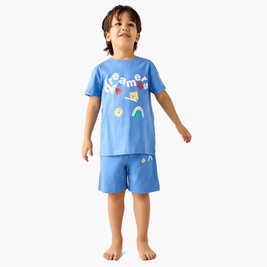 Juniors Graphic Print T-shirt and Shorts Set