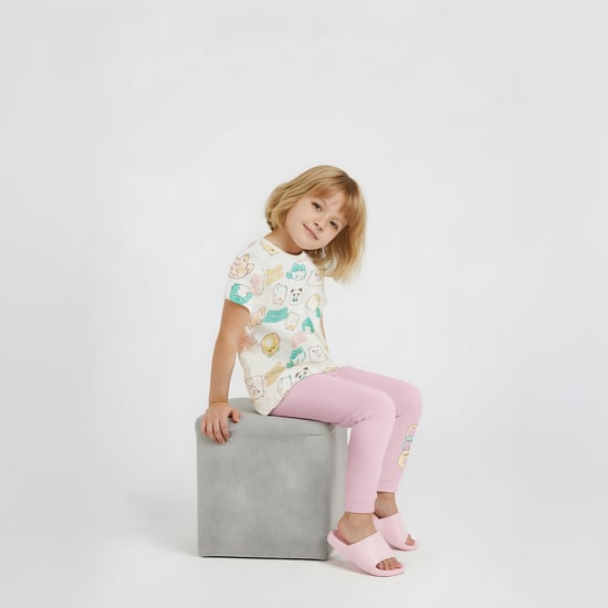 Juniors Printed T-shirt and Pyjama Set