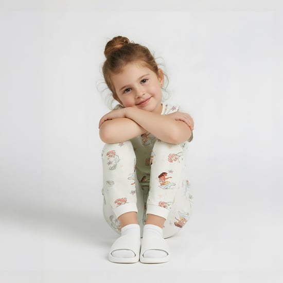 Moana and Princess Arial Print T-shirt and Pyjama Set