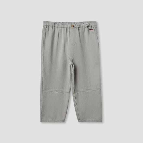 Giggles Solid Pants with Back Pocket