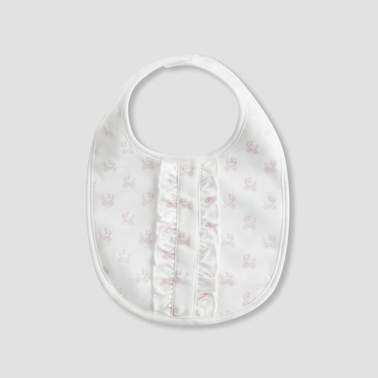Giggles Printed Bib with Ruffle Detail