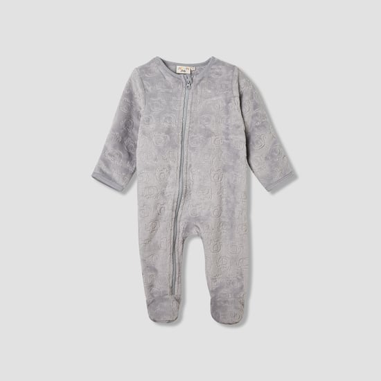 Juniors Elephant Embossed Coverall with Long Sleeves