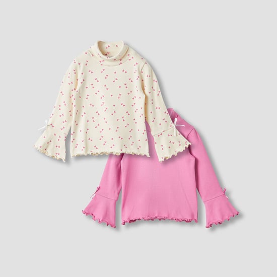 Juniors Assorted Turtleneck Top with Long Sleeves - Set of 2