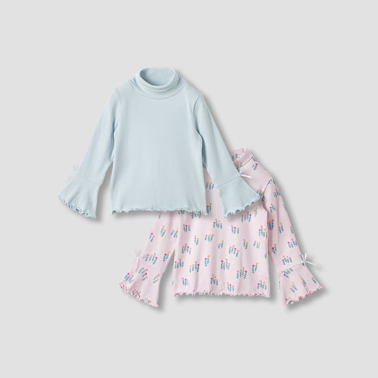Juniors Assorted Top with Turtleneck and Long Sleeves - Set of 2