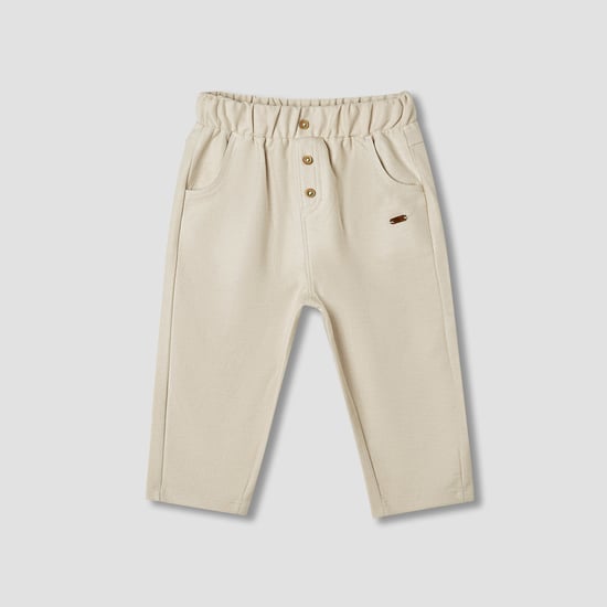 Giggles Solid Pants with Elasticated Waistband