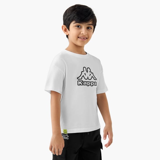 Kappa Logo Print T-shirt with Short Sleeves